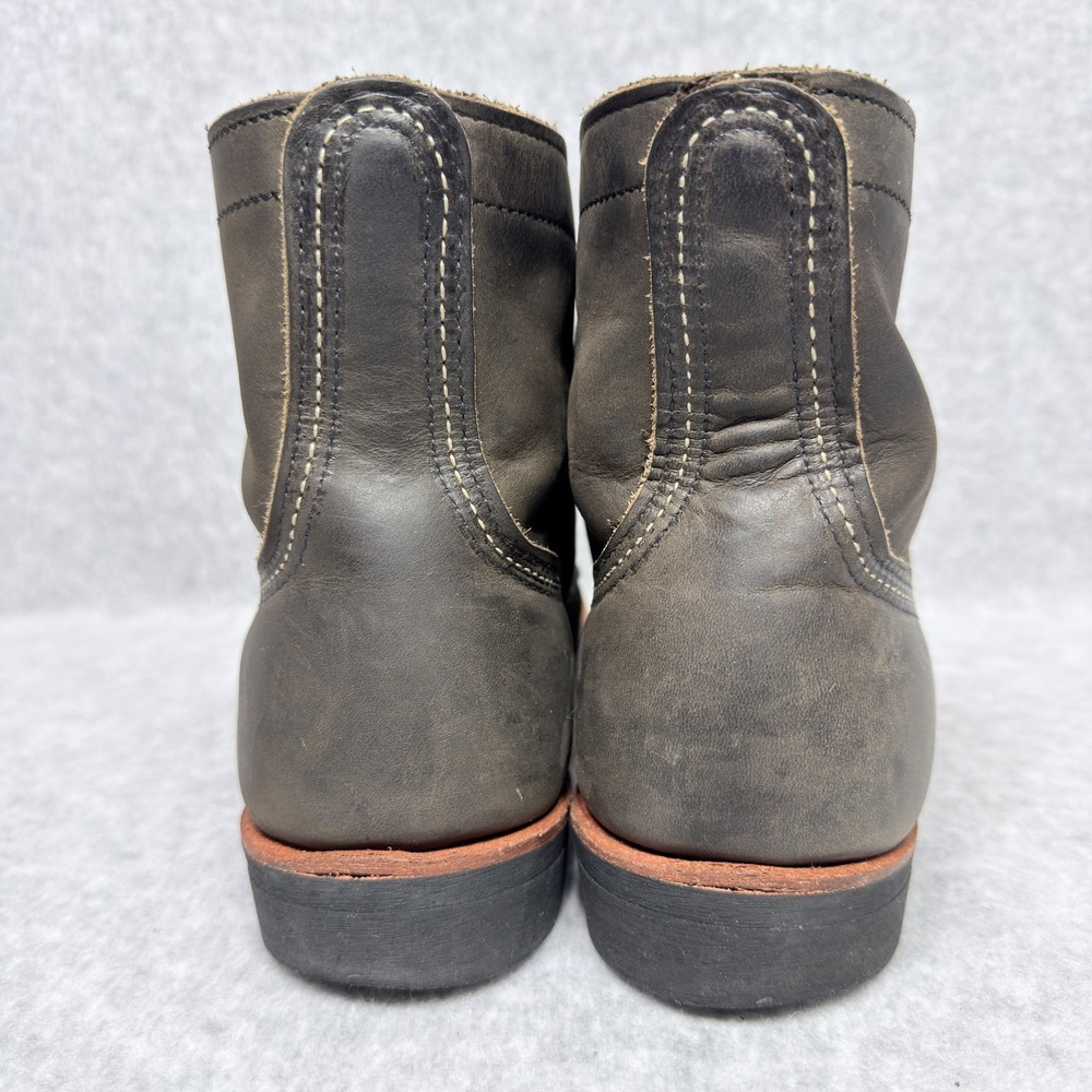 Red Wing Iron Ranger 8086 Mens 7.5 Cap Toe Boots Charcoal Rough & Tough Leather - Picture 5 of 10
